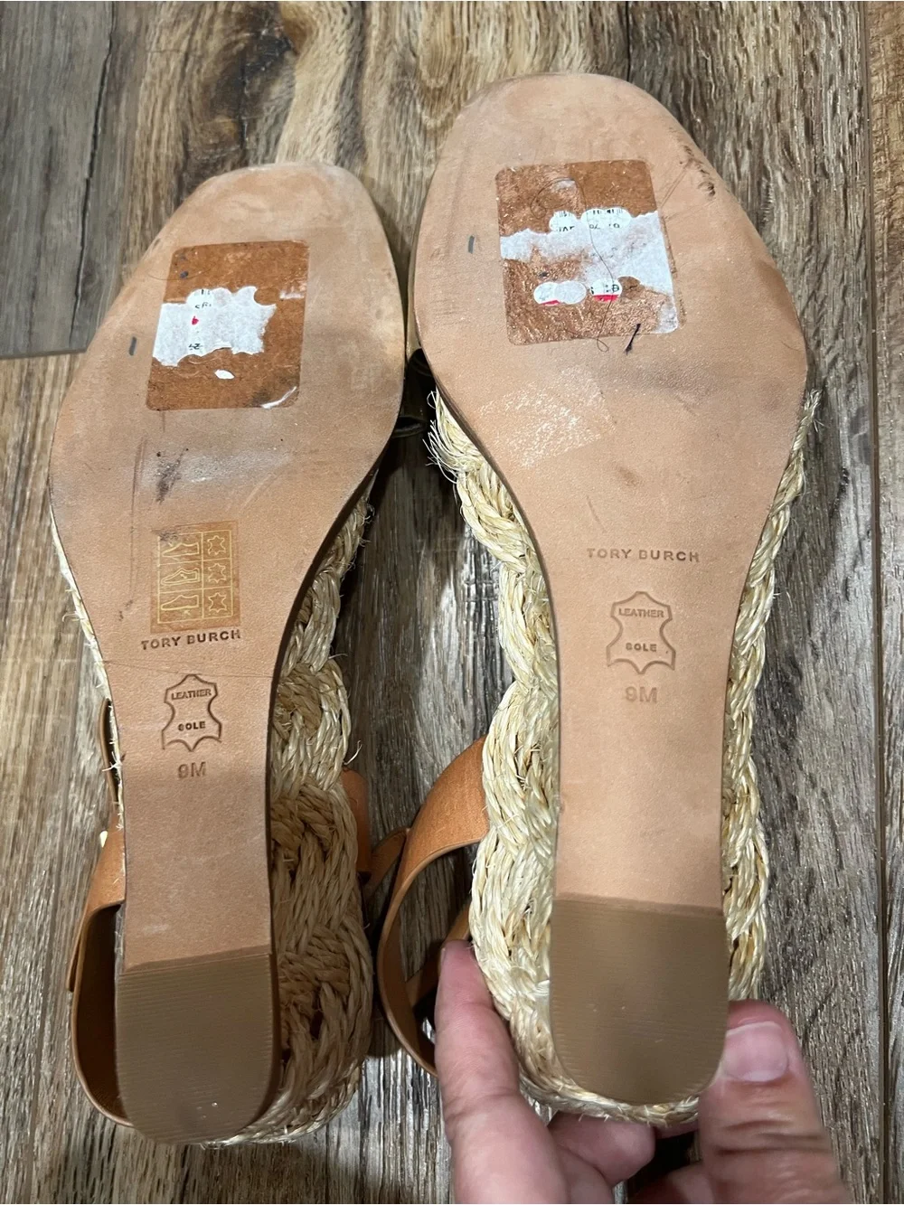 Tory Burch Espadrille Wedge - size 9